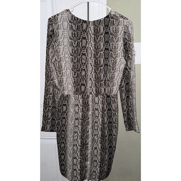 Slate & Willow Faux Python Wrap Style Mini Dress Sz 4 - Picture 5 of 5